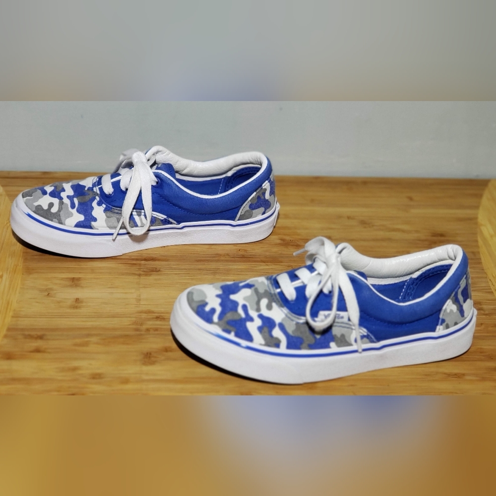 Van's 507698 Era Classic Skate Shoes Youth Size 3 Blue Camo